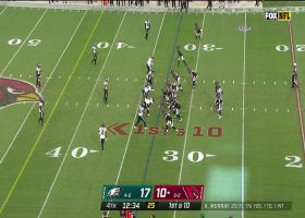 Rondale Moore speeds through the Eagles D on 28-yard reception
