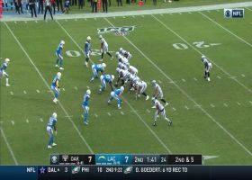 Derek Carr ropes a tight-window strike to Tyrell Williams on play action for 20 yards