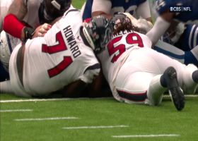 E.J Speed flies off the edge to force sack-fumble