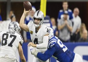 Colts' D swarm Derek Carr for third-down sack