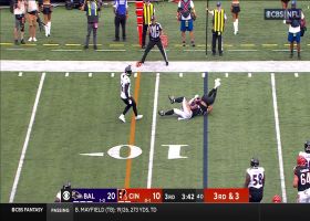 Ja'Marr Chase's helmet comes off after red-zone catch vs. Kyle Hamilton