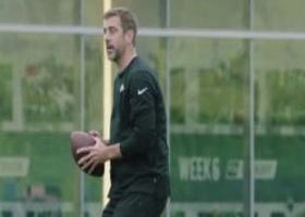 First look: Jets QB Aaron Rodgers in practice with WR Allen Lazard