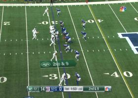 Jeremy Ruckert's mean stiff-arm plants defender in turf