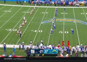 Keion Crossen recovers Bolts' bobbled onside kick to keep Giants alive