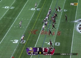 Taylor Heinicke zips it to Kyle Pitts for 11-yard connection via quick hitch route