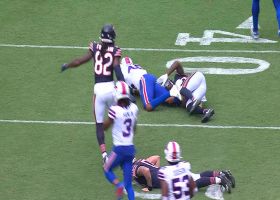 Ja'Marcus Ingram jumps pass from Tyson Bagent for INT