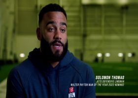 Jets DT Solomon Thomas discusses what his Walter Payton Man of the Year nomination means to him