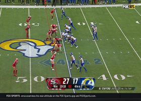 Puka Nacua's 12th catch of game moves chains for Rams on fourth down