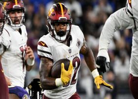 Patterson takes the swing pass up the sideline for 18-yard gain