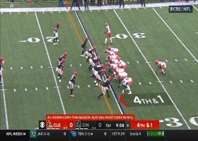 Brissett's fourth-down loft to Peoples-Jones in end zone falls incomplete