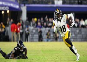 Diontae Johnson shakes a defender on 21-yard catch and run into red zone
