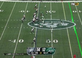 Can't-Miss Play: Tony Adams' INT on Jalen Hurts sets up Jets inside red zone in fourth quarter