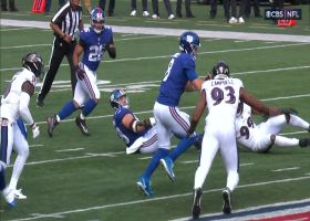 Patrick Queen foils Giants' Hail Mary attempt with strip-sack of Daniel Jones
