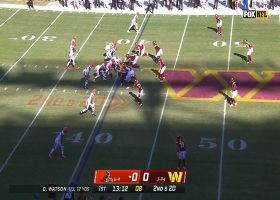 Daron Payne contains Deshaun Watson for 8-yard sack