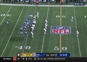 Justin Madubuike drops Daniel Jones with big hit for the sack
