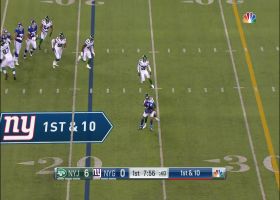 Daniel Jones delivers first completion under heavy pass rush