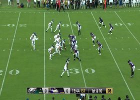 Malik Harrison trips up Mariota for 9-yard sack on PHI's first drive