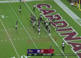 Malik Harrison blitzes off edge for TFL on second-and-goal