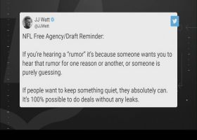 J.J. Watt's cautionary note regarding rumors during NFL free-agency season