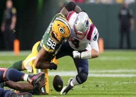 Rashan Gary ambushes Bailey Zappe for strip-sack takeaway