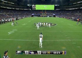 James Proche loses fumble on punt return inside Ravens' 10-yard line