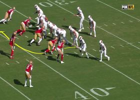 Marquise Brown hurdles defender at end of 41-yard reception