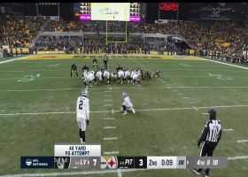 Daniel Carlson's 40-yard FG extends Raiders' lead to 10-3 before halftime