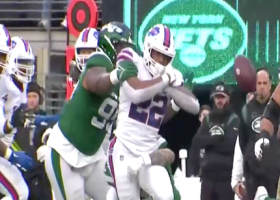Ashtyn Davis punches out football for Michael Carter II fumble recovery
