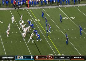Burrow's tipped pass falls into the hands of Ja'Marr Chase