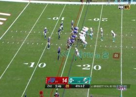 Dane Jackson clamps down Fins RB to force turnover on downs in red zone