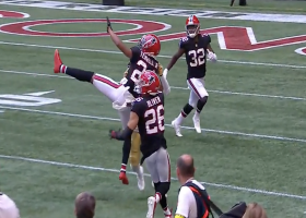 Can't-Miss Play: Oliver leaps HIGH to intercept Garoppolo's bomb