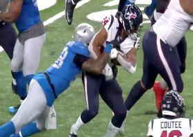 Lions get the ball right back after Collins punches ball from Prosise