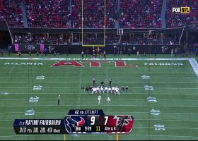 Ka'imi Fairbairn's fourth field goal of game gives Houston a five-point lead