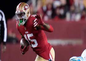 It takes multiple Chargers to bring Jauan Jennings down following 10-yard reception