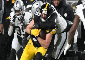 Freiermuth's elbow is just barely in bounds on clutch 10-yard catch in final two minutes