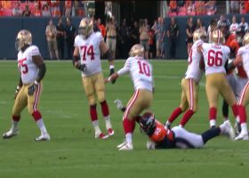 Jimmy Garoppolo's second pass of preseason is intercepted