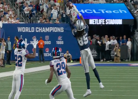 Noah Brown's full extension on leaping fingertip catch results in Cowboys first down