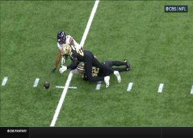 Paulson Adebo's 'Peanut Punch' vs. DJ Moore sparks Saints' second takeaway of day