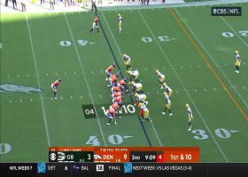 Javonte Williams explodes off right-tackle side for 21-yard gain