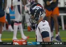 Brandon McManus' third FG of night puts Broncos back in front of Chargers