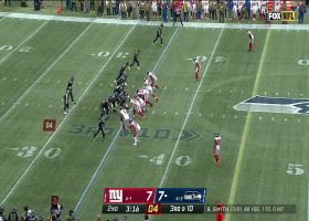 Xavier McKinney goes unblocked for STRONG blitzing sack of Smith