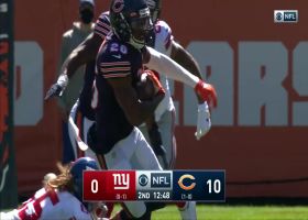 Deon Bush reads Daniel Jones eyes' for INT