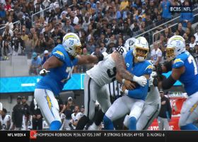 Herbert can't escape Maxx Crosby's grasp on relentless sack inside red zone