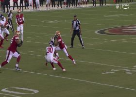Darnay Holmes sniffs out 49ers' screen pass for TFL in backfield