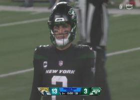 Zach Wilson greeted with a chorus of boos from Jets fans after INT to end first half