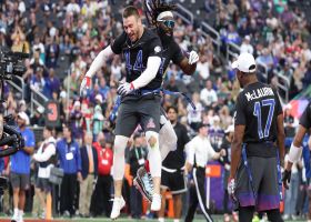Cousins delivers game-tying TD pass to Juszczyk just before halftime of final flag football game