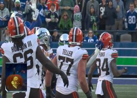 Julian Love snags deflected INT off Jamal Adams' helmet doink for CLUTCH pick vs. Walker