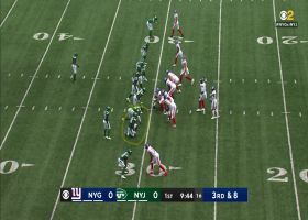 Jets' seven-man pass rush pays off on third-down sack