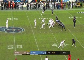 Saints turn ball over on downs as Taysom's pass bounces off Hardee's facemask