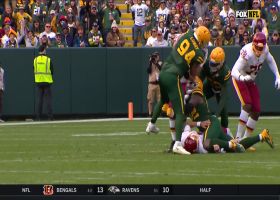 Rashan Gary's forced fumble lands perfectly in Dean Lowry's lap